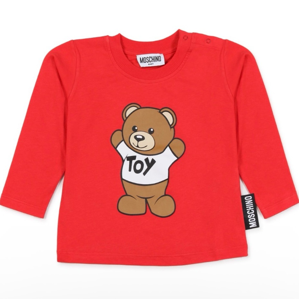 Moschino baby Red Baby Shirt with teddy bear
